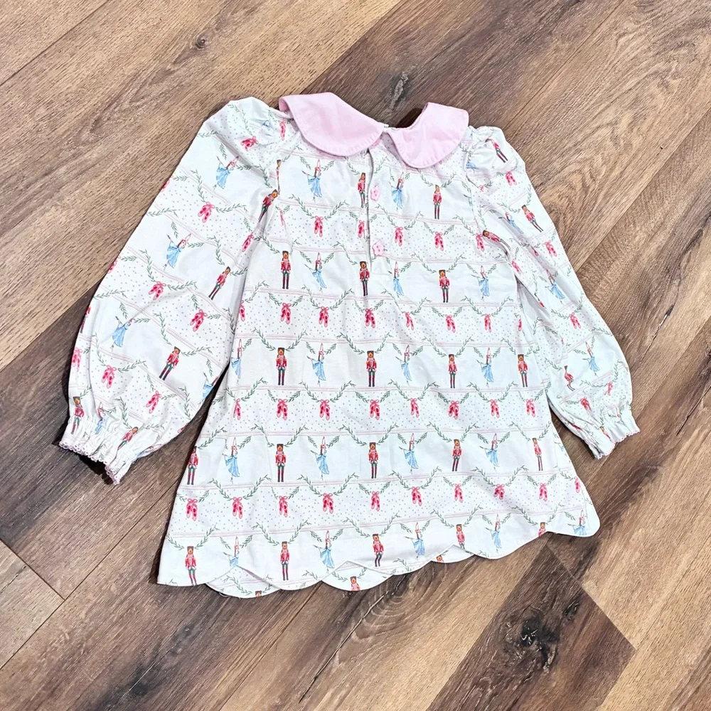 Ishtex Nutcracker Ballet Shirt Top Blouse Christmas Outfit Pink 6X/7 Girl - Picture 8 of 10